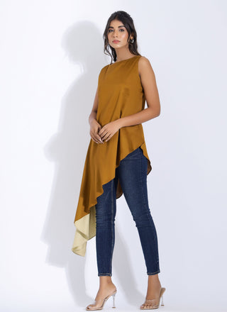 Color Block Asymmetric Top