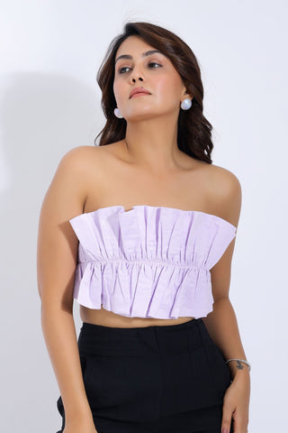 Ruffle Strapless Tube Top