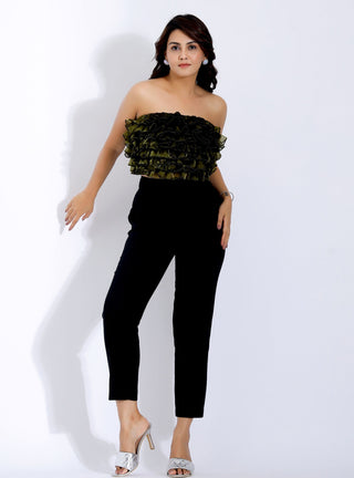 Layered Ruffle Tube Top