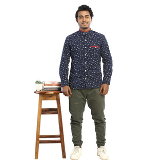 Casual Wear Print Blue Shirt by WearVega.