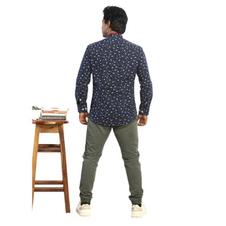 Casual Wear Print Blue Shirt by WearVega.