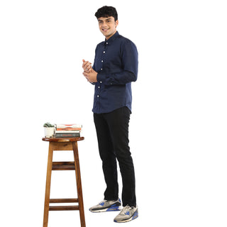 Men's Navy Blue Shirt by WearVega.