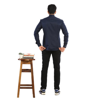Men's Navy Blue Shirt by WearVega.