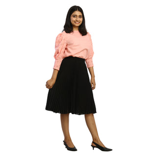 Stylish Peach cotton casual top side view