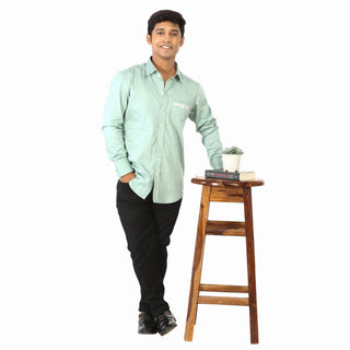 Plain Texture Green Shirt by WearVega.