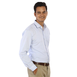 Formal Look Comfortable Blue Shirt by WearVega.