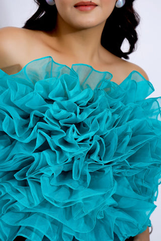 Organza Ruffle Party Top