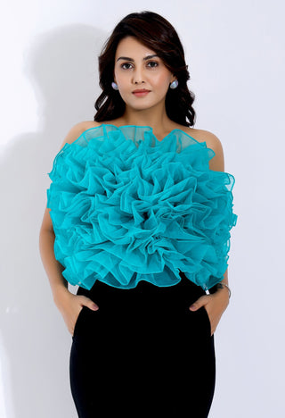 Organza Ruffle Party Top