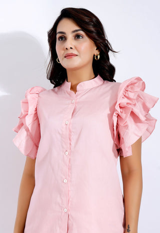 Pink Ruffle Coord set