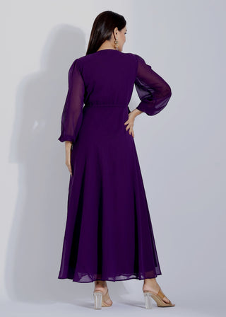 Purple Ruffle Gown
