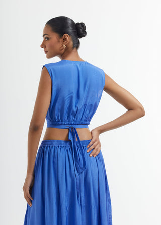 Blue Bonita Crop Top Back view