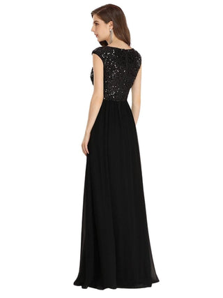 black color evening gown