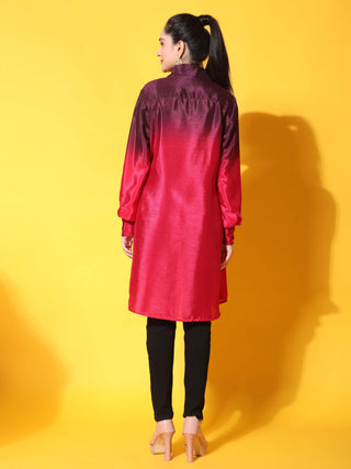 longline ombre shirt back