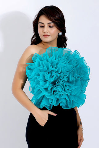 Organza Ruffle Party Top