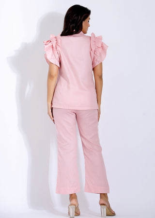 Pink Ruffle Coord set